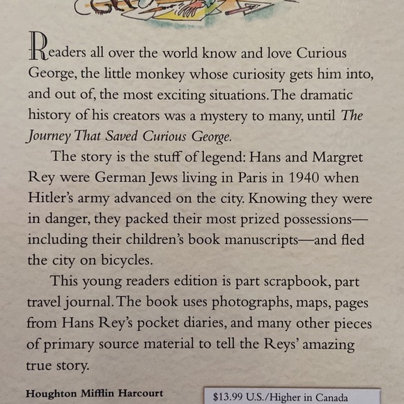 The Journey That Saved Curious George by Louise Borden - Picture 3 of 4